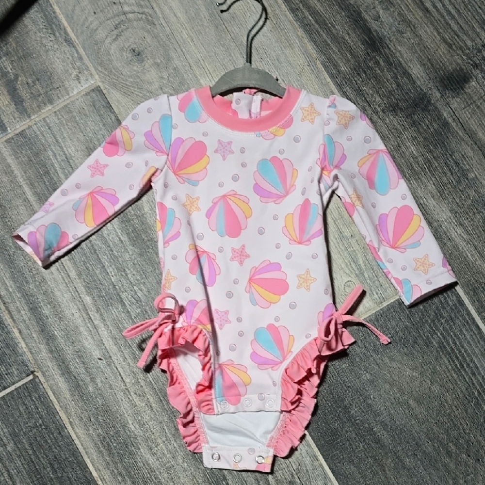 Caden Lane Pink Seashell Swimsuit